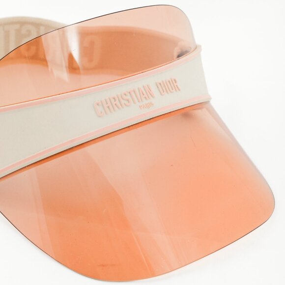 Christian Dior DiorClub V1U Matte Ivory Perspex & Cotton-Blend Jacquard Visor - Picture 3 of 7